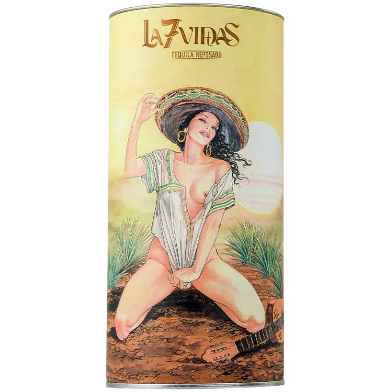 La7Vidas Cylinder Gift Box Tequila Reposado